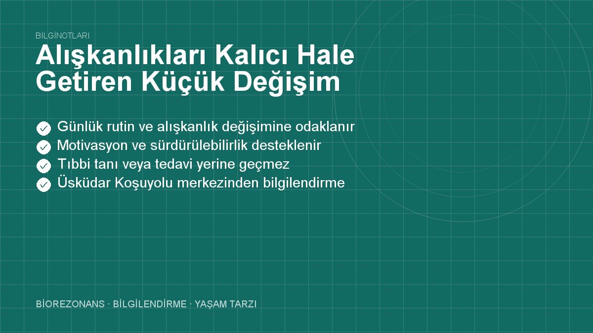 Alışkanlıkları Kalıcı Hale Getiren Küçük Değişim Sırları