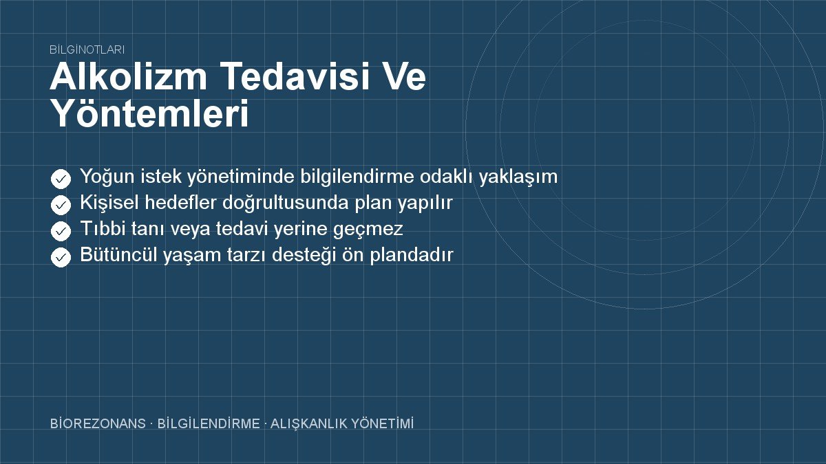 Alkolizm Tedavisi Ve Yöntemleri
