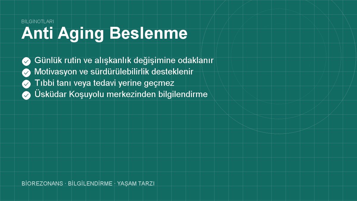Anti Aging Beslenme