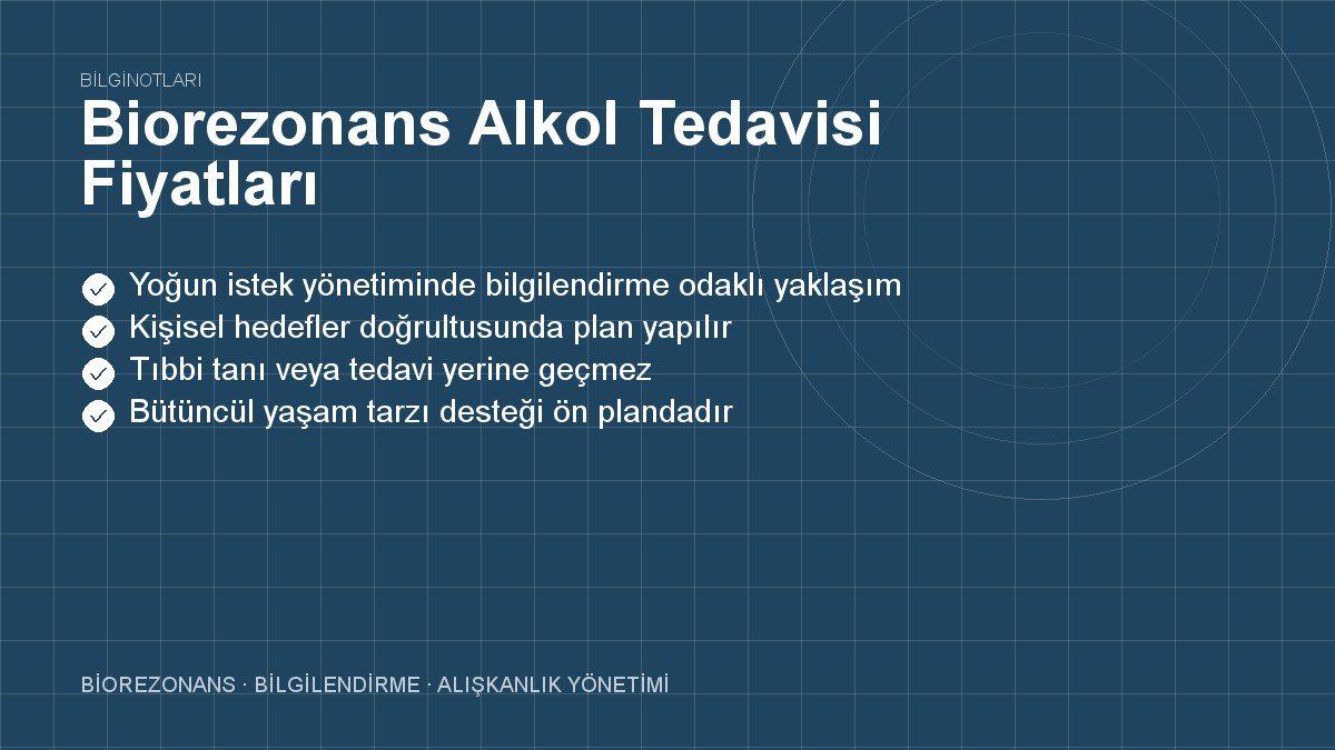 Biorezonans Alkol Tedavisi Fiyatları