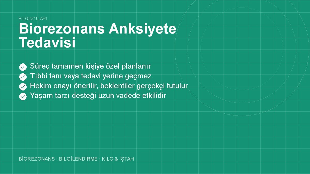 Biorezonans Anksiyete Tedavisi
