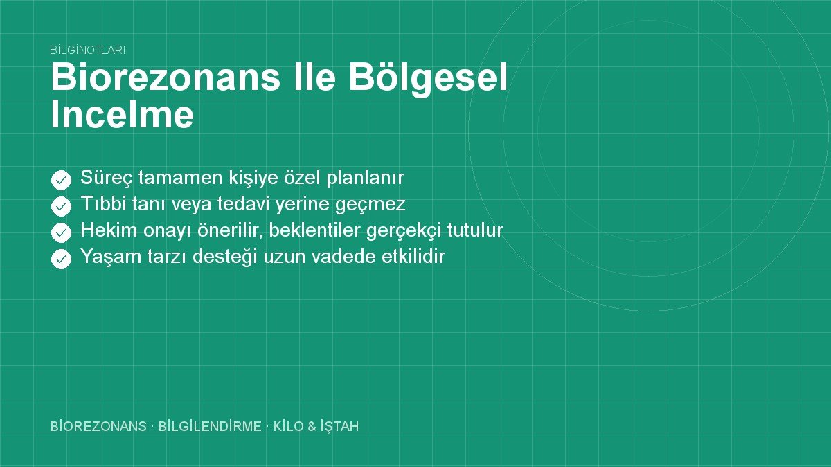 Biorezonans Ile Bölgesel Incelme