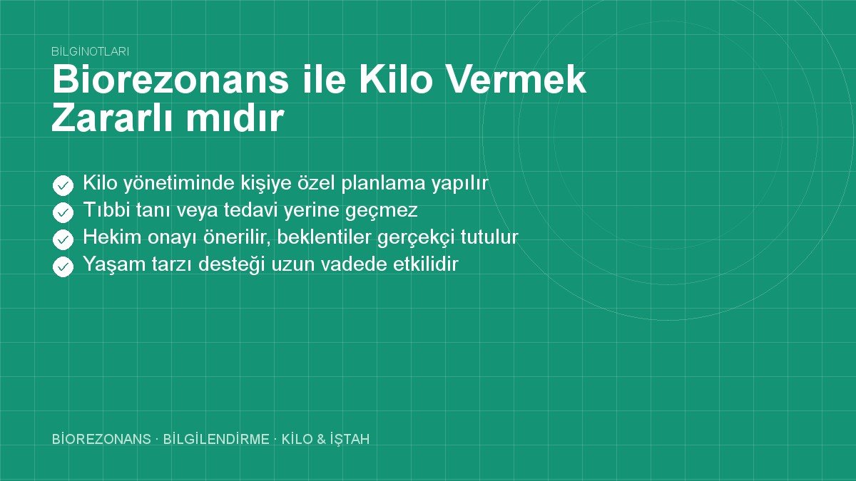Biorezonans ile Kilo Vermek Zararlı mıdır? Cevaplar