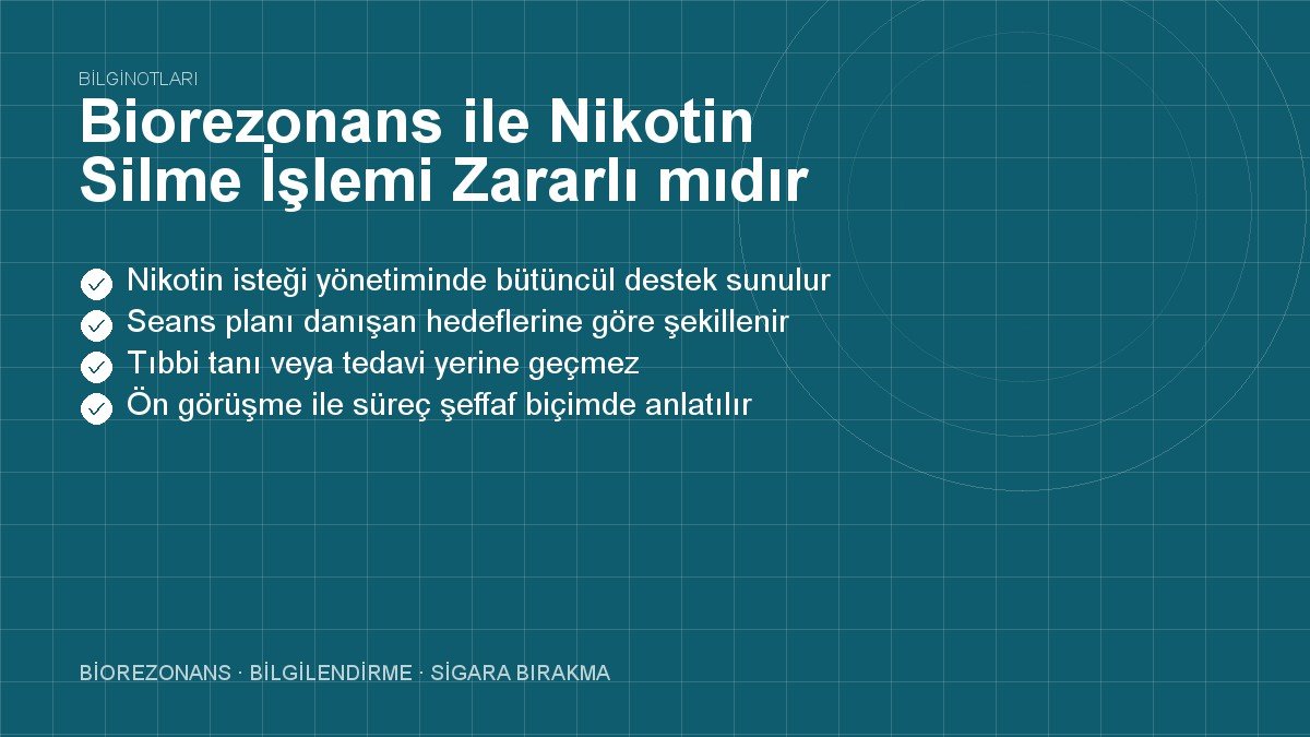 Biorezonans ile Nikotin Silme İşlemi Zararlı mıdır?