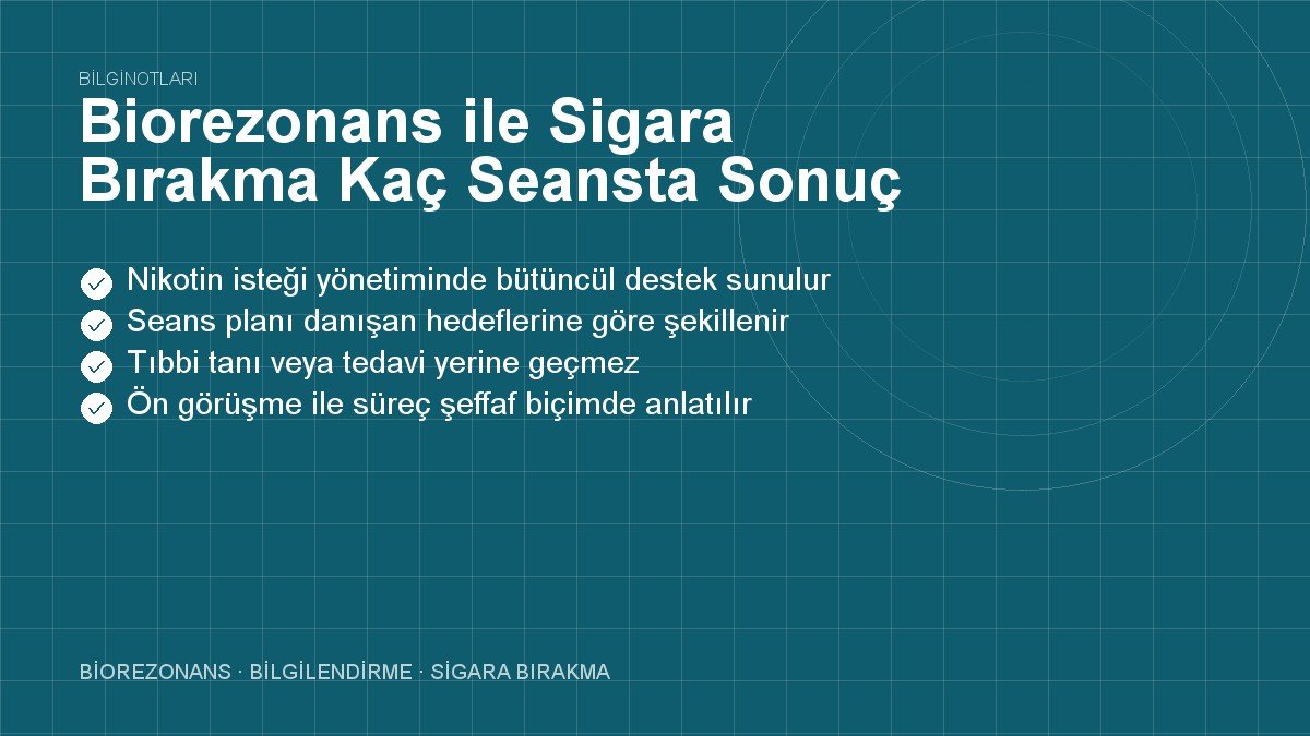 Biorezonans ile Sigara Bırakma Kaç Seansta Sonuç Verir?