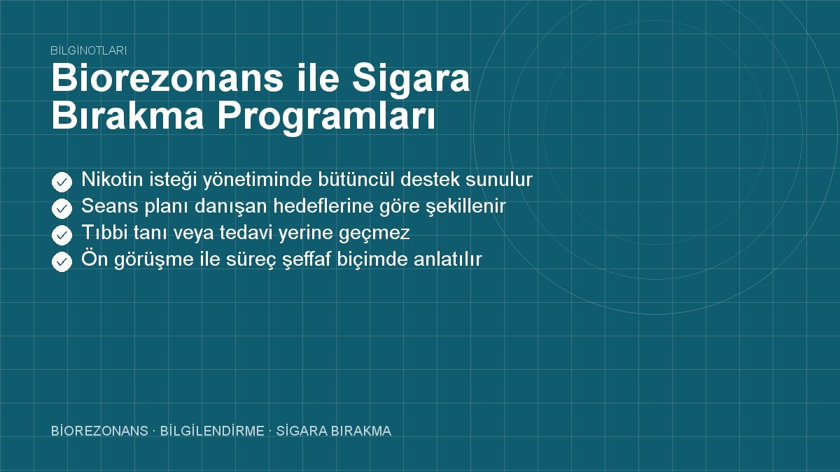 Biorezonans ile Sigara Bırakma Programları Fiyatları