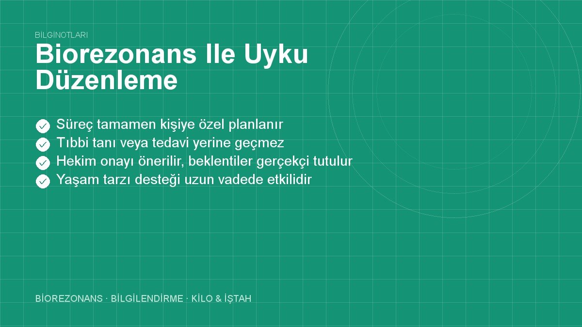 Biorezonans Ile Uyku Düzenleme