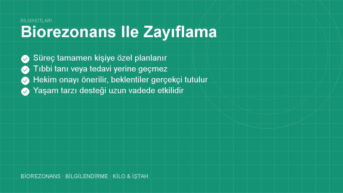 Biorezonans Ile Zayıflama
