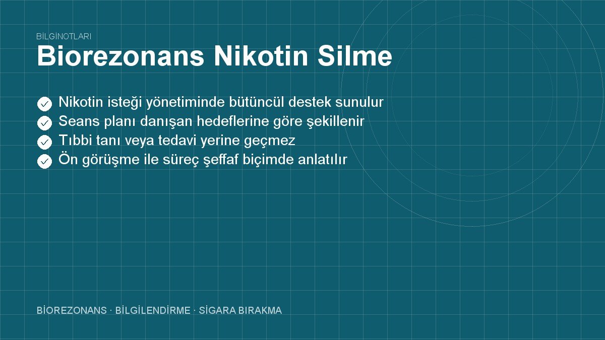 Biorezonans Nikotin Silme