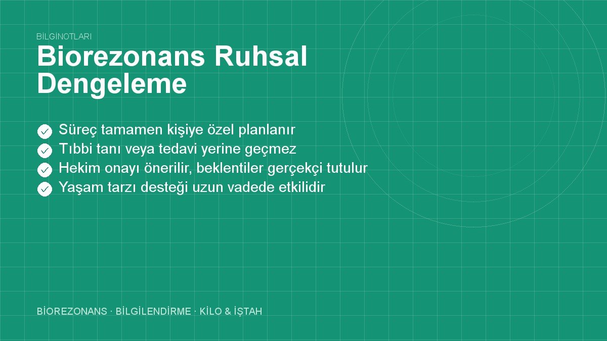 Biorezonans Ruhsal Dengeleme