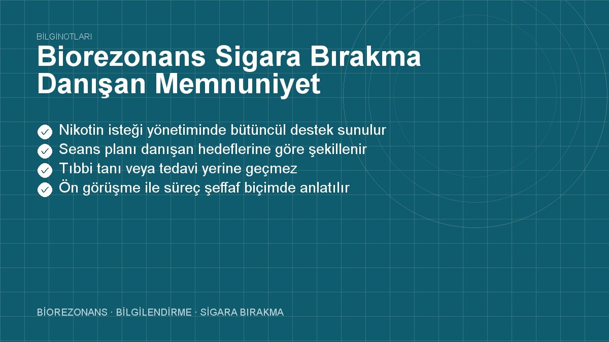 Biorezonans Sigara Bırakma Danışan Memnuniyet Özetleri