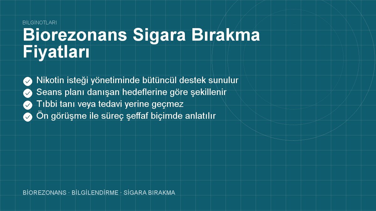 Biorezonans Sigara Bırakma Fiyatları