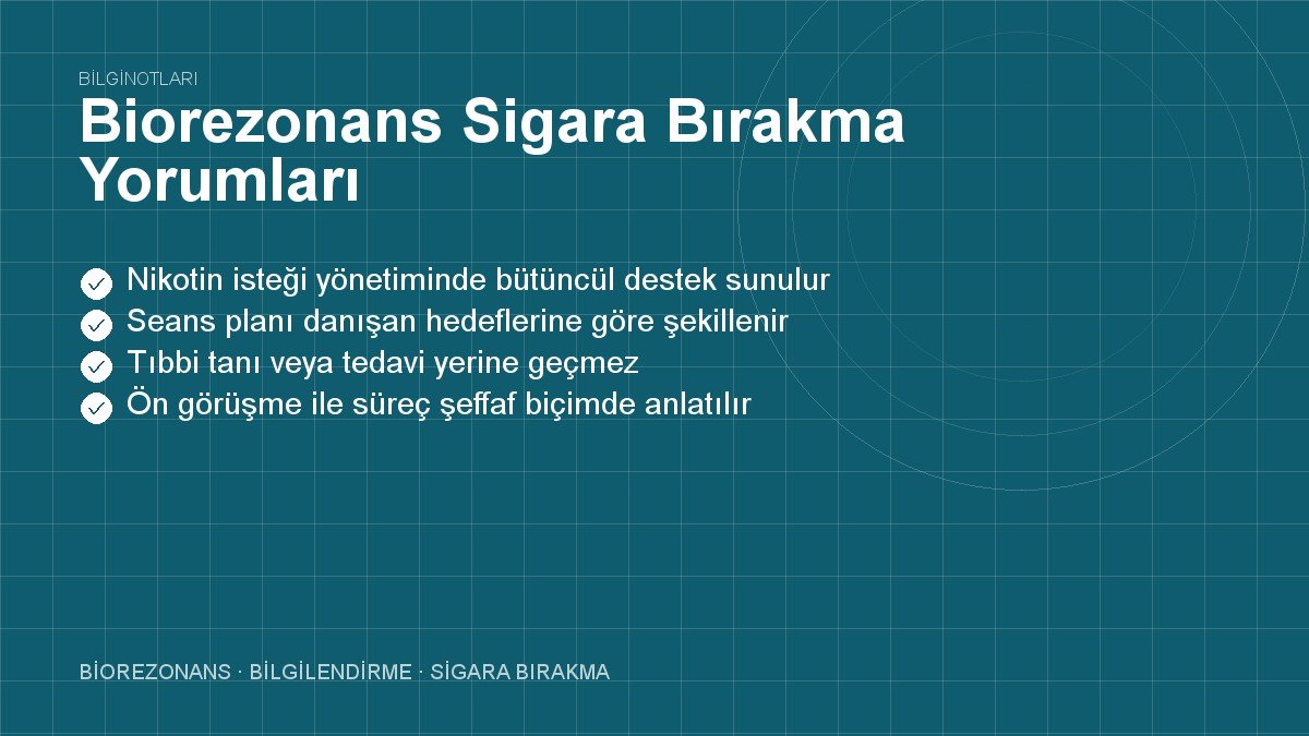 Biorezonans Sigara Bırakma Yorumları