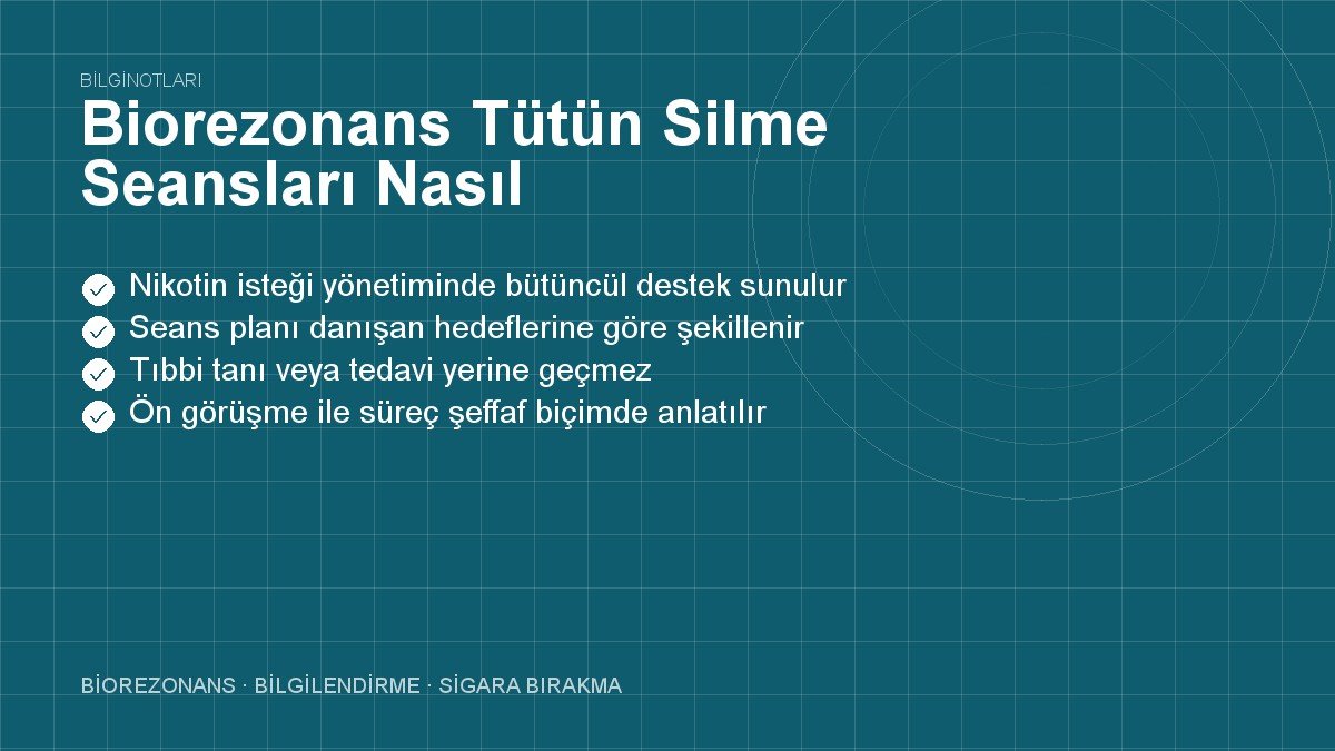 Biorezonans Tütün Silme Seansları Nasıl Yapılmaktadır?