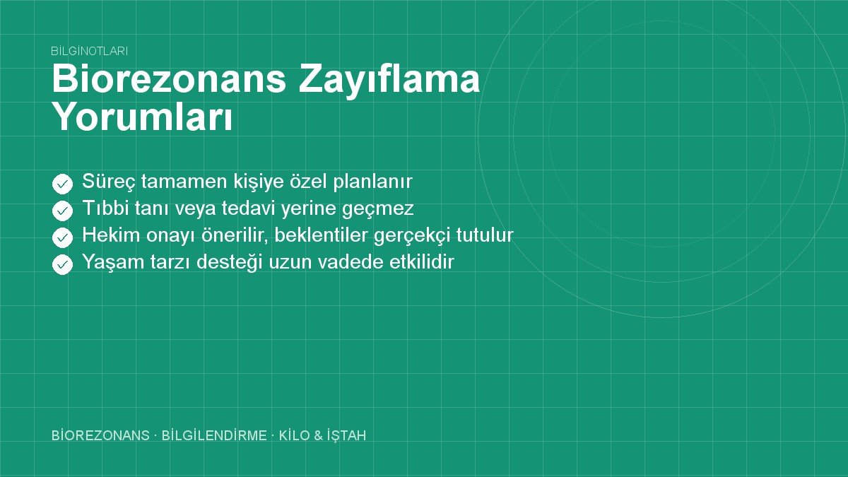 Biorezonans Zayıflama Yorumları