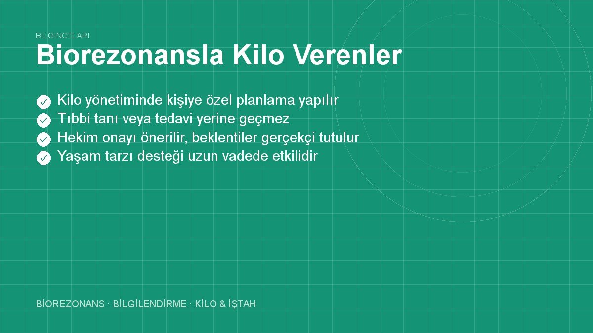 Biorezonansla Kilo Verenler