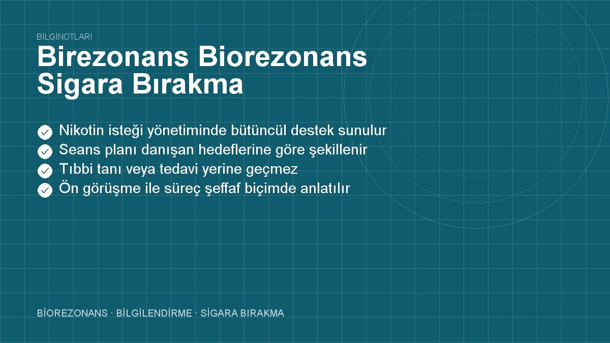 Birezonans Biorezonans Sigara Bırakma