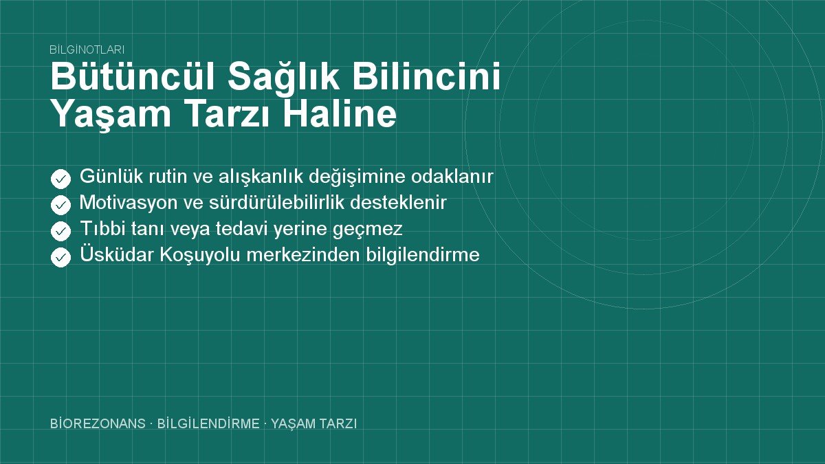 Bütüncül Sağlık Bilincini Yaşam Tarzı Haline Getirmek
