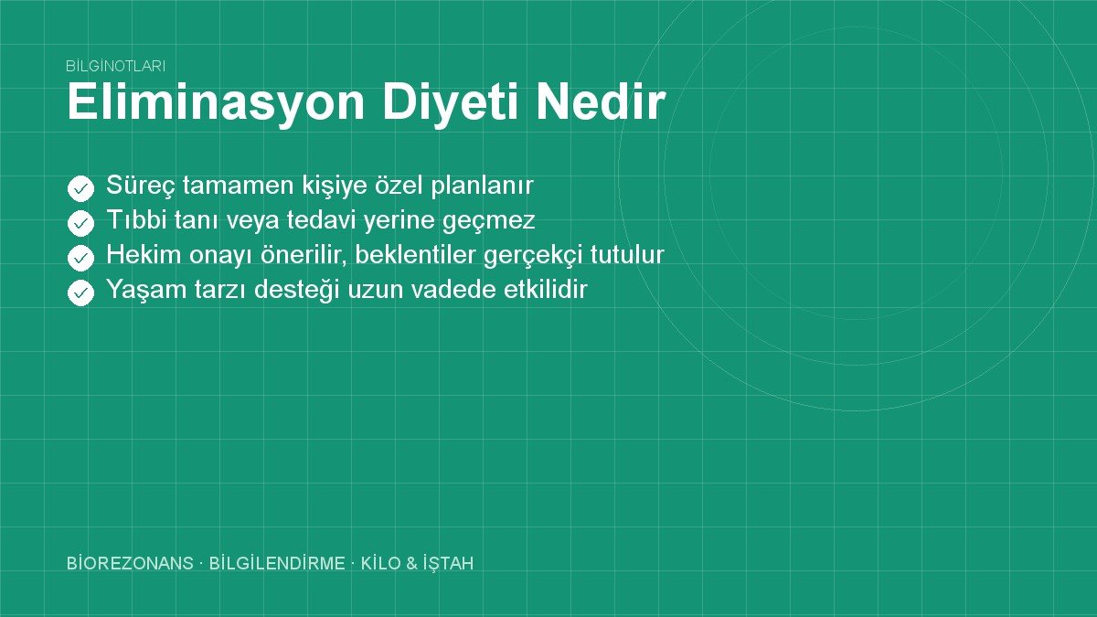 Eliminasyon Diyeti Nedir?