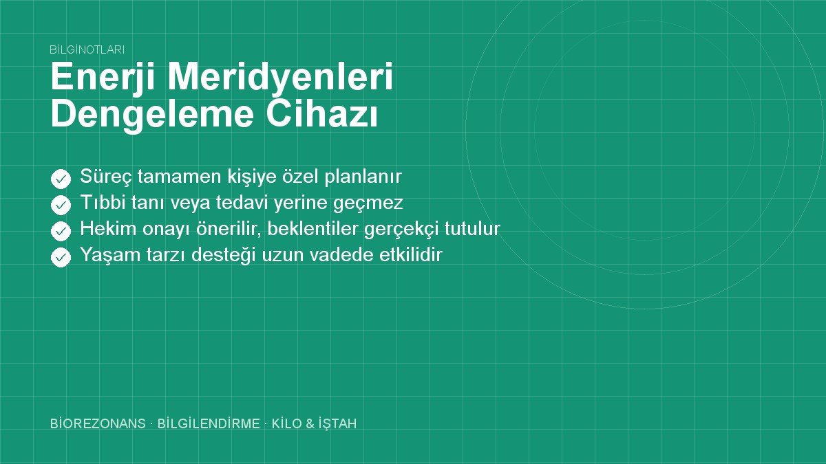 Enerji Meridyenleri Dengeleme Cihazı