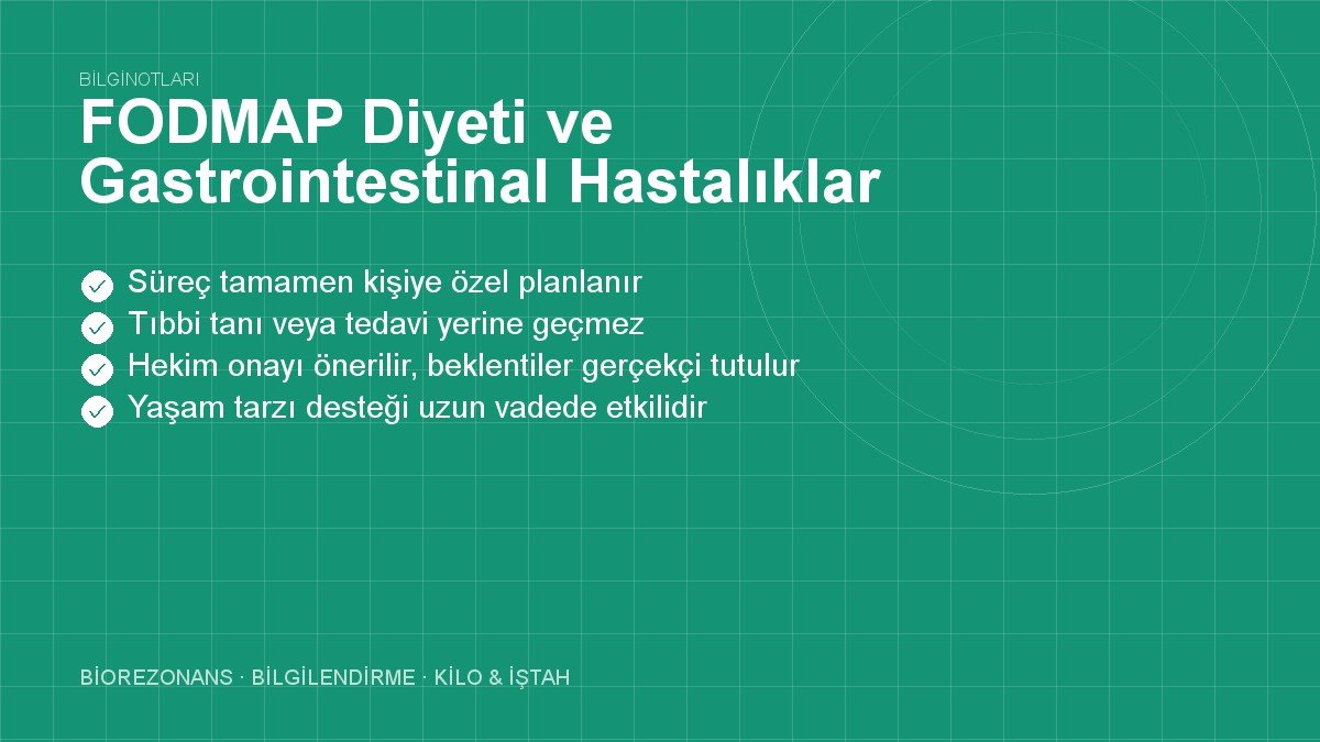 FODMAP Diyeti ve Gastrointestinal Hastalıklar