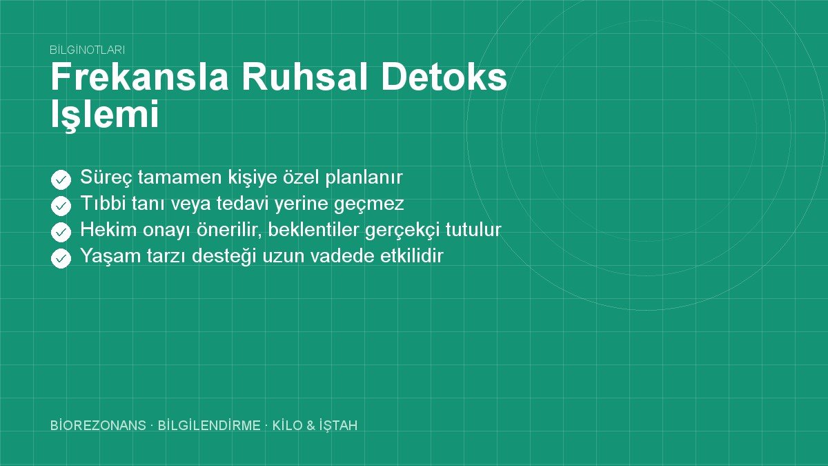 Frekansla Ruhsal Detoks Işlemi