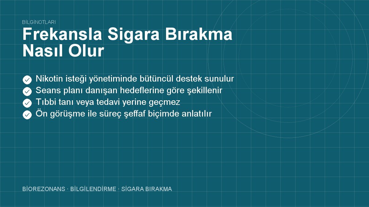 Frekansla Sigara Bırakma Nasıl Olur