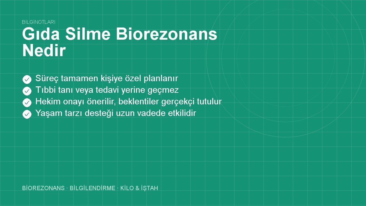 Gıda Silme Biorezonans Nedir