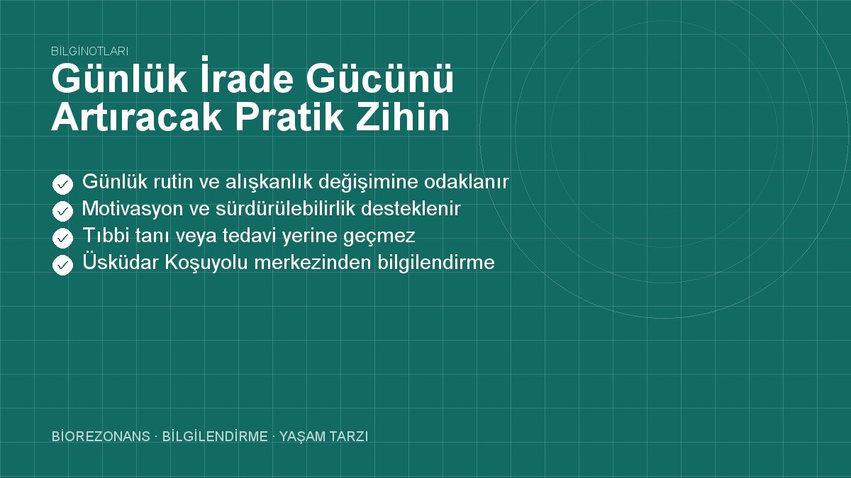 Günlük İrade Gücünü Artıracak Pratik Zihin Antrenmanı