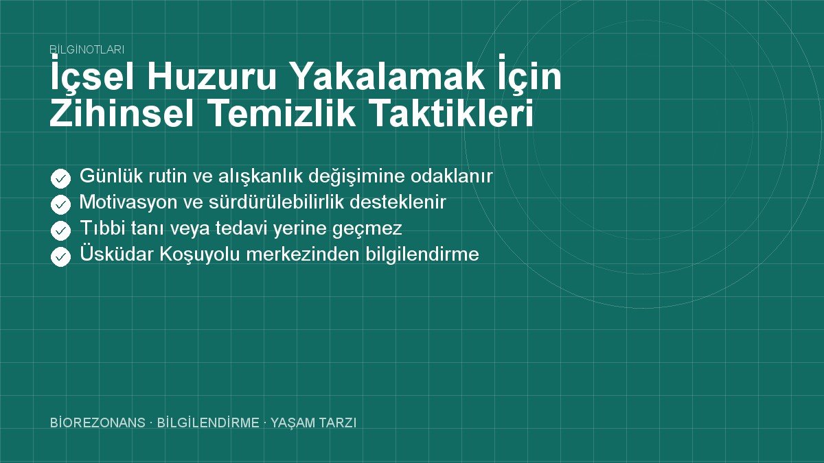 İçsel Huzuru Yakalamak İçin Zihinsel Temizlik Taktikleri