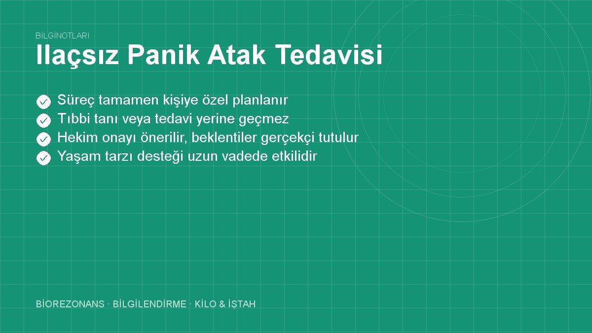 Ilaçsız Panik Atak Tedavisi