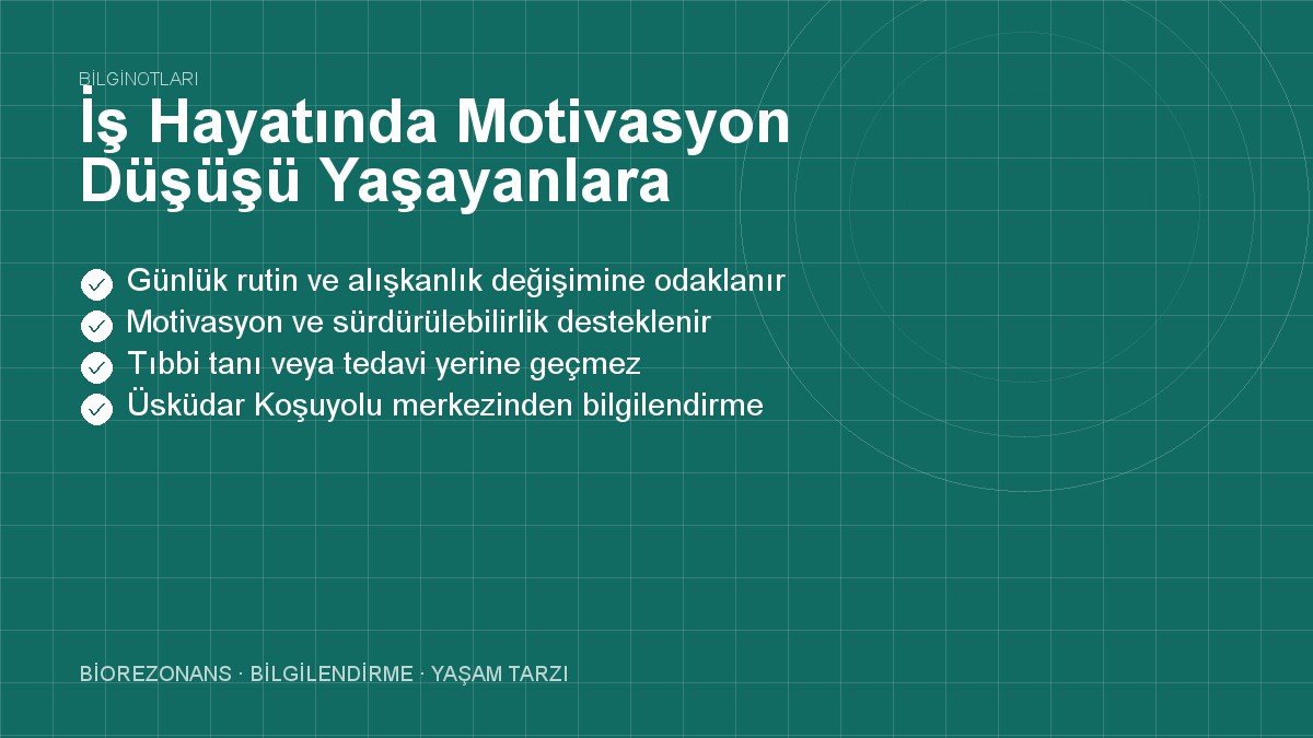 İş Hayatında Motivasyon Düşüşü Yaşayanlara Öneriler Listesi