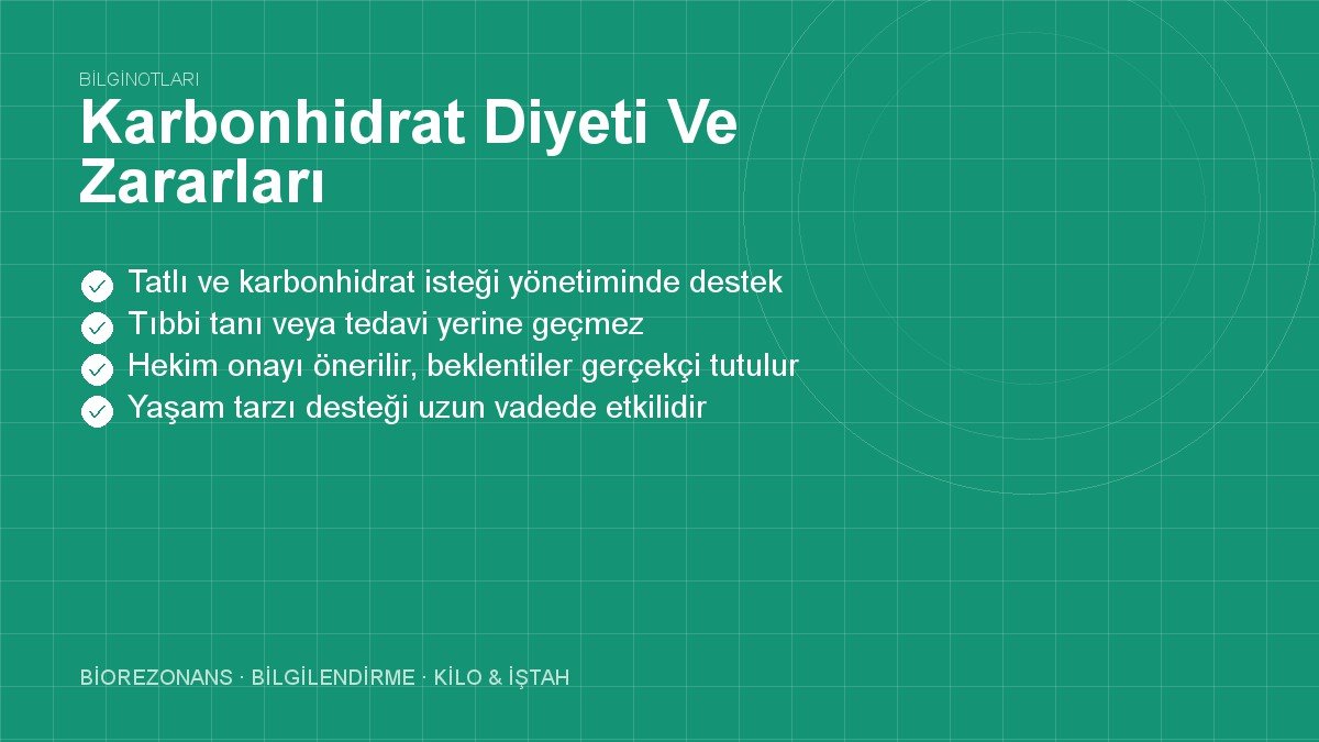 Karbonhidrat Diyeti Ve Zararları