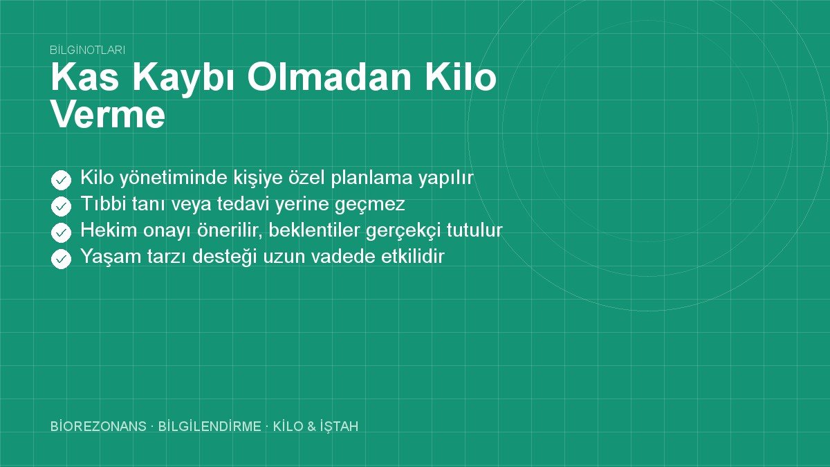 Kas Kaybı Olmadan Kilo Verme
