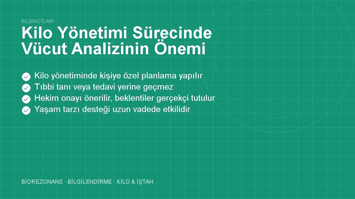 Kilo Yönetimi Sürecinde Vücut Analizinin Önemi