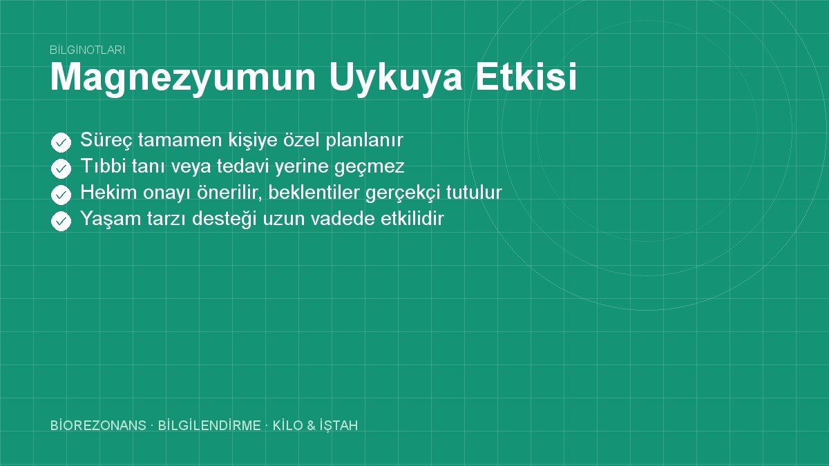 Magnezyumun Uykuya Etkisi