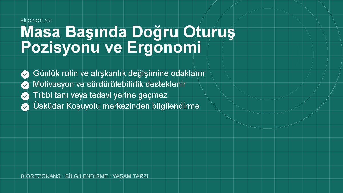 Masa Başında Doğru Oturuş Pozisyonu ve Ergonomi Kuralları