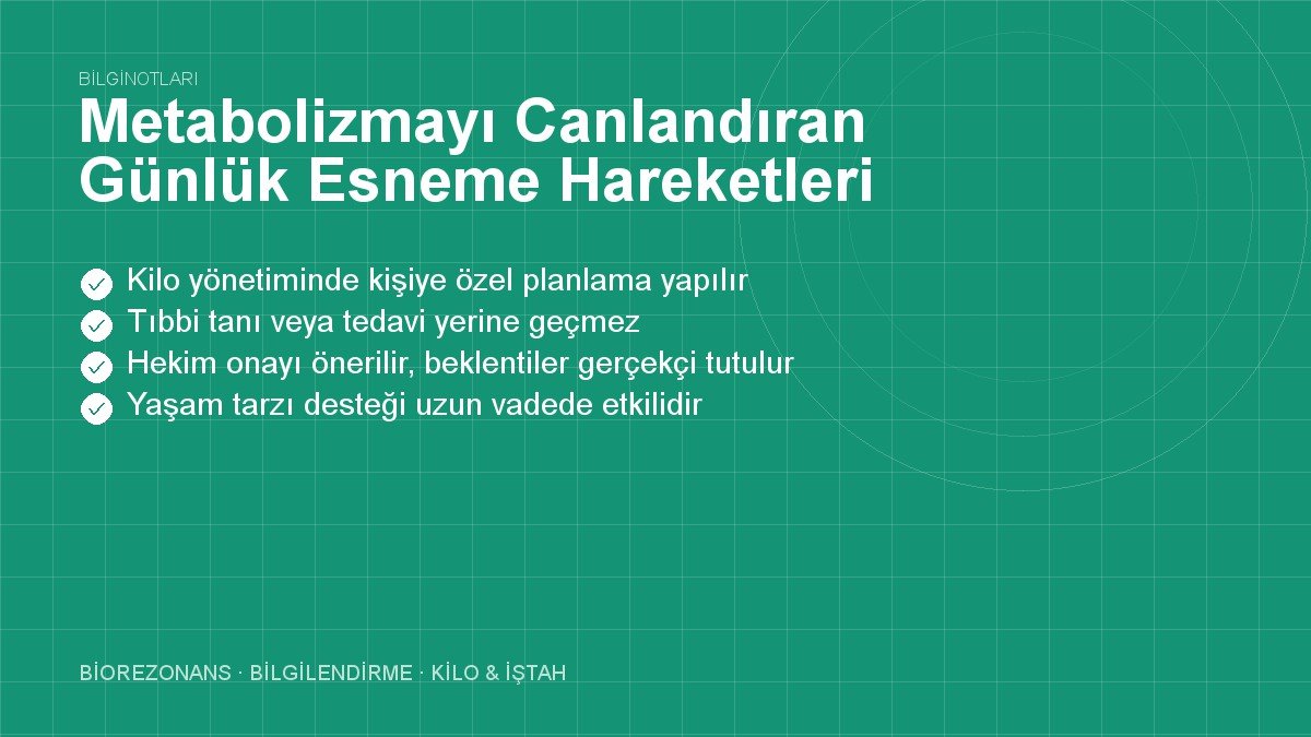 Metabolizmayı Canlandıran Günlük Esneme Hareketleri