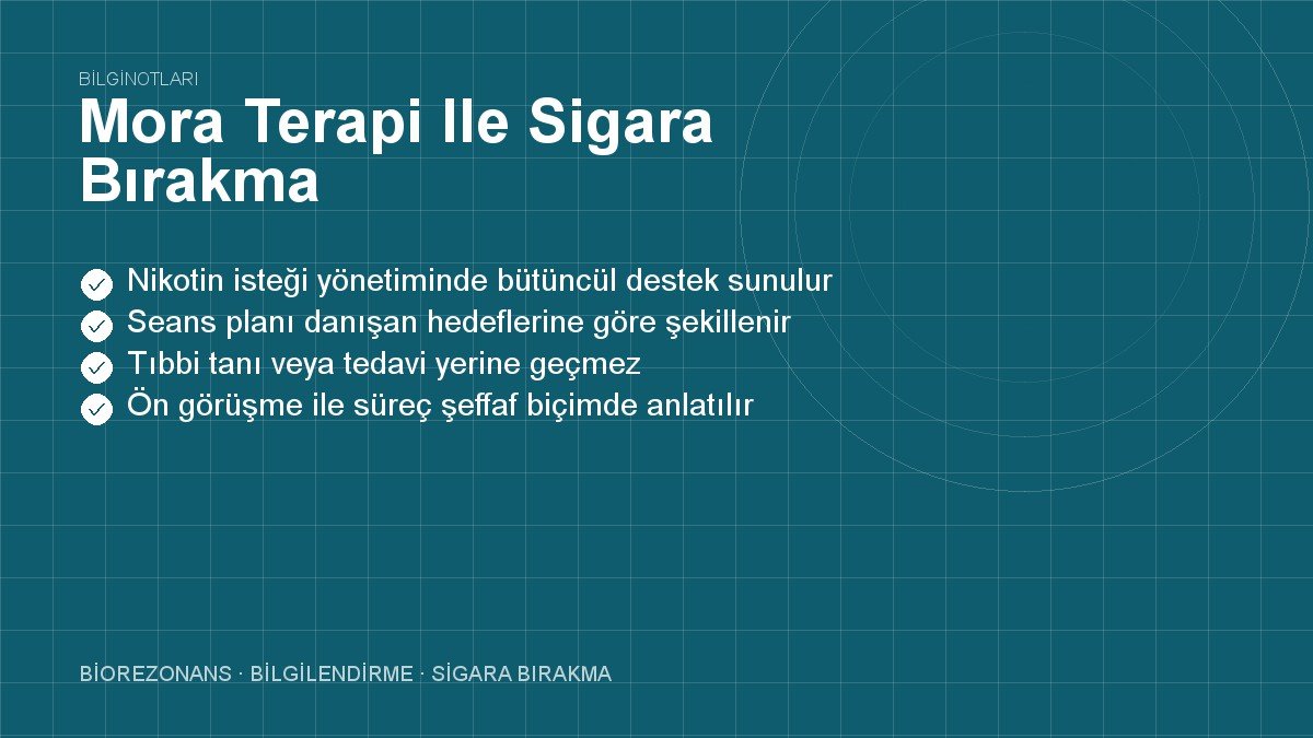 Mora Terapi Ile Sigara Bırakma