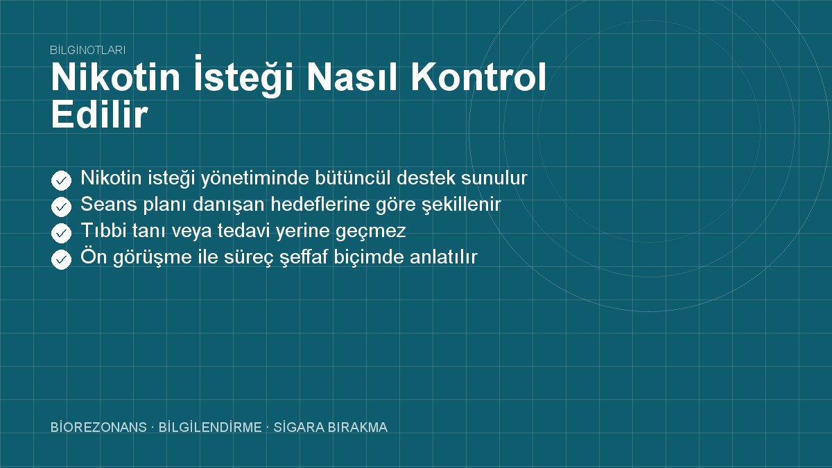Nikotin İsteği Nasıl Kontrol Edilir? Bütüncül Çözümler
