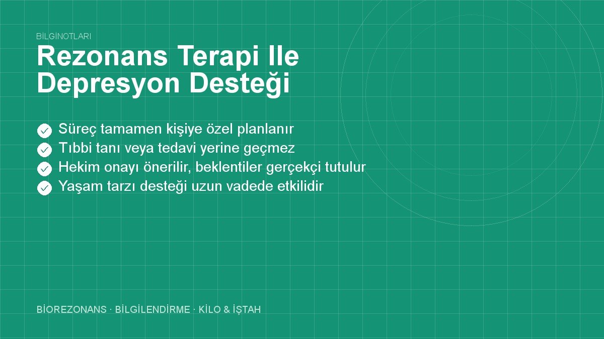 Rezonans Terapi Ile Depresyon Desteği