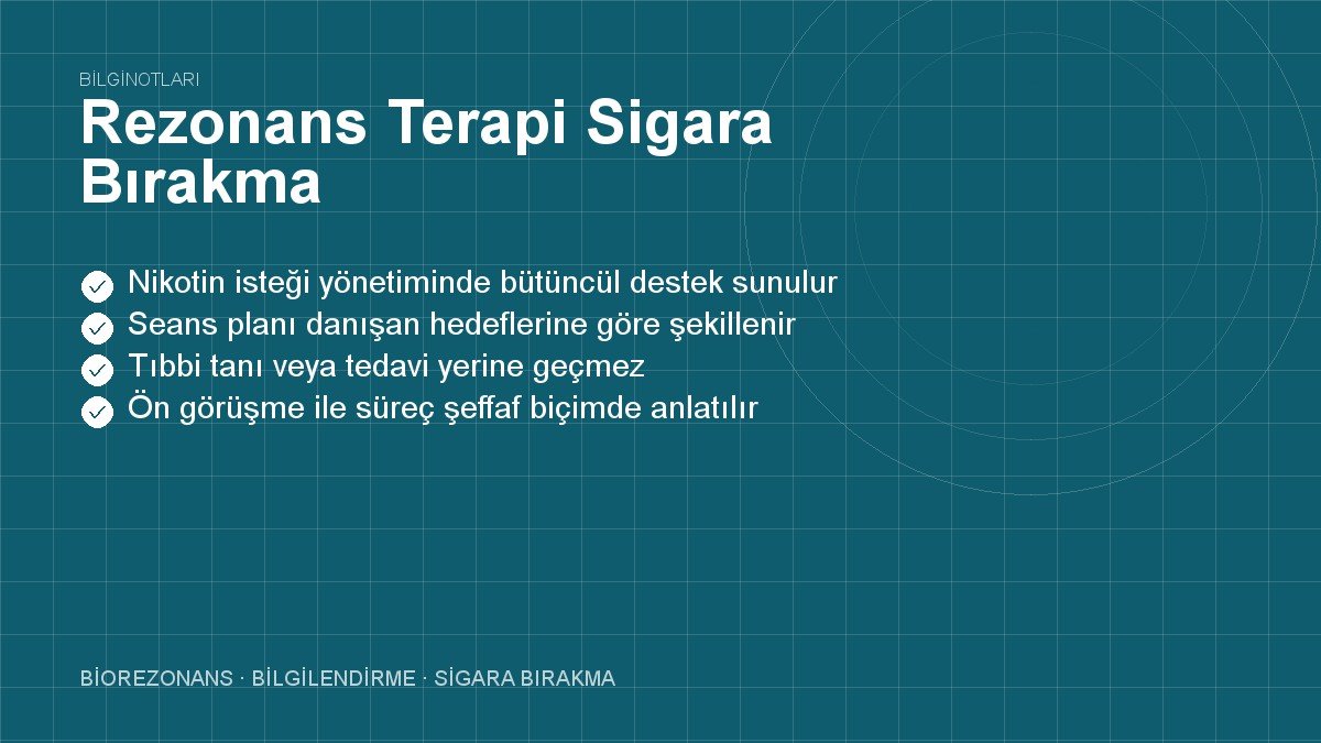 Rezonans Terapi Sigara Bırakma