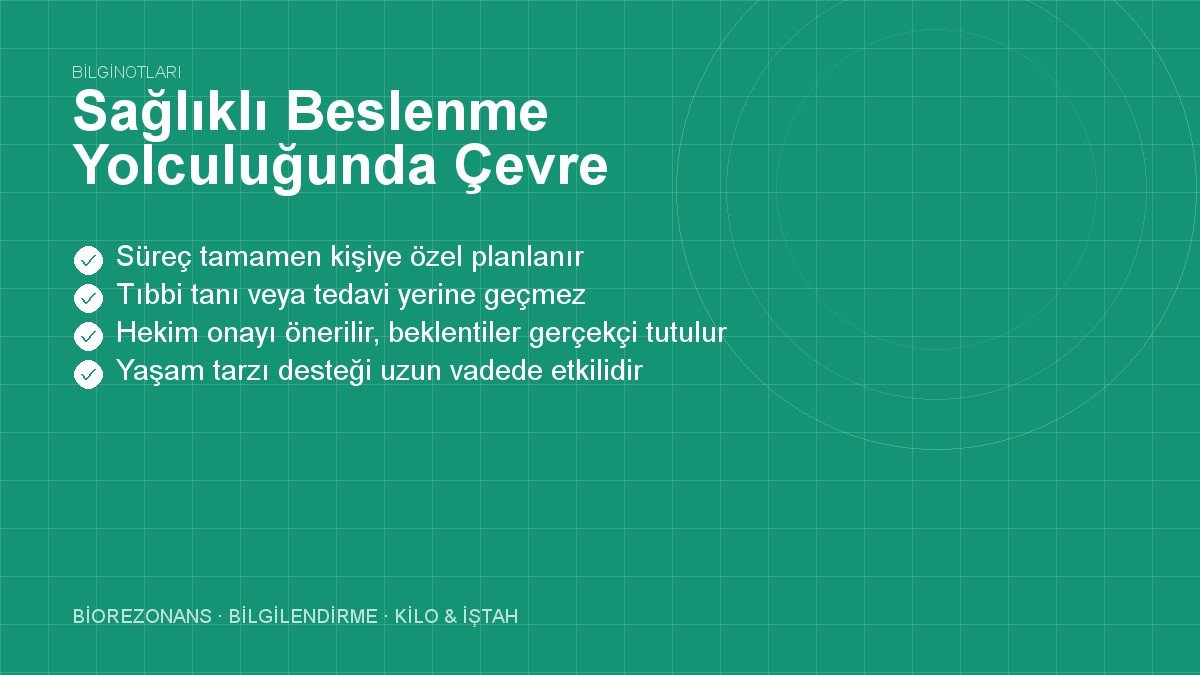 Sağlıklı Beslenme Yolculuğunda Çevre Baskısını Yönetmek