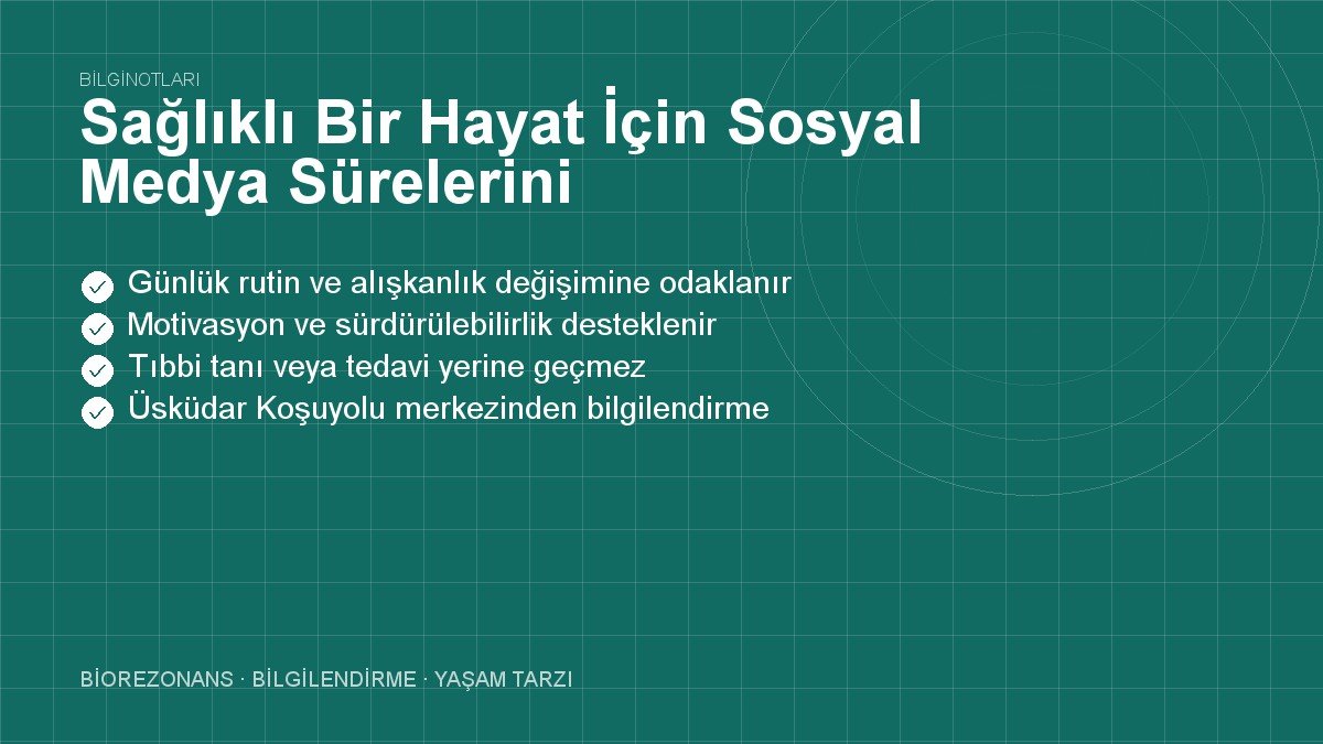 Sağlıklı Bir Hayat İçin Sosyal Medya Sürelerini Sınırlandırmak