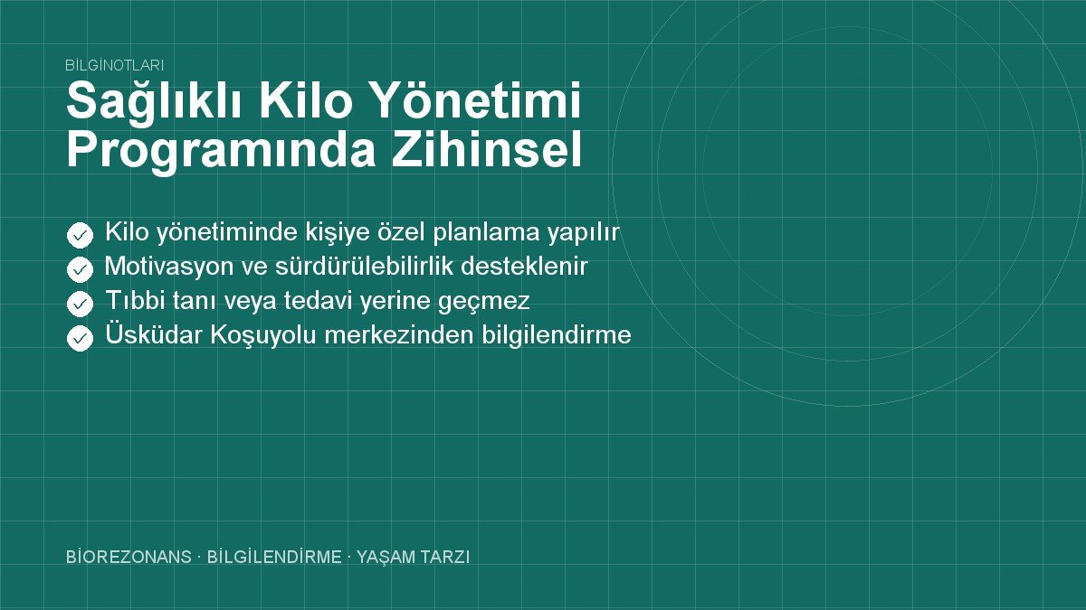 Sağlıklı Kilo Yönetimi Programında Zihinsel İradenin Rolü