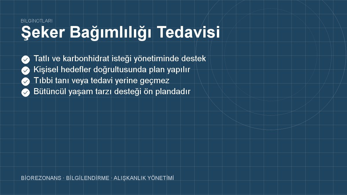 Şeker Bağımlılığı Tedavisi