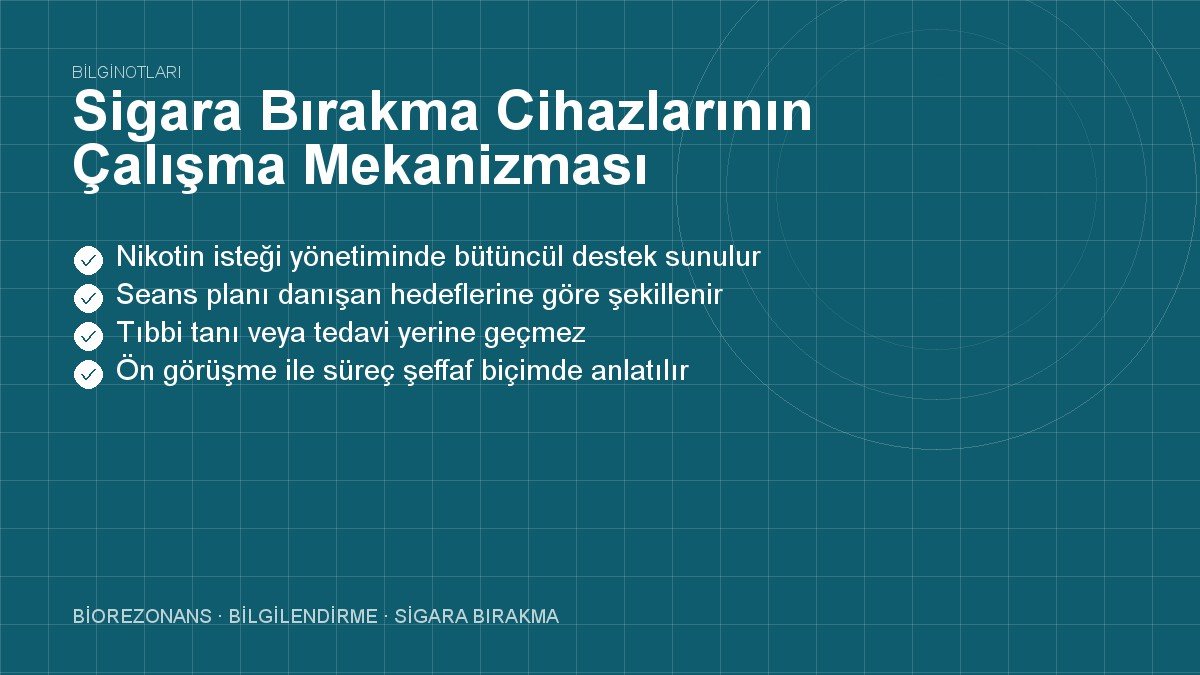 Sigara Bırakma Cihazlarının Çalışma Mekanizması Hakkında Bilgi