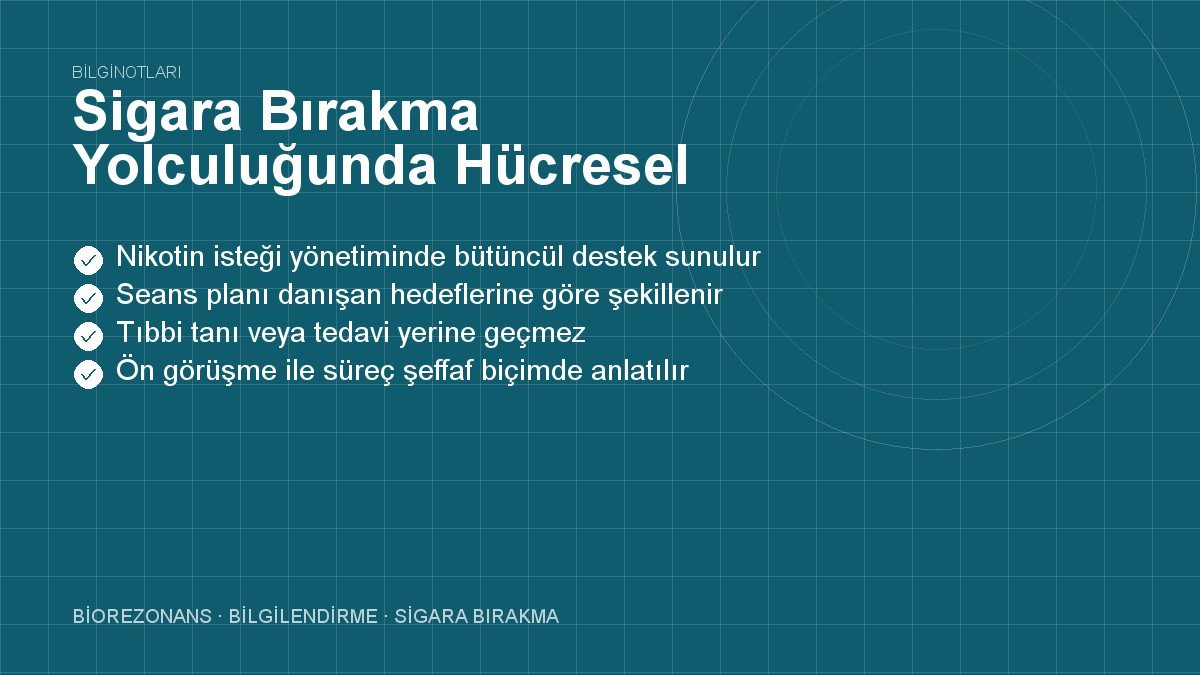 Sigara Bırakma Yolculuğunda Hücresel Canlanma ve Doğal Detoks