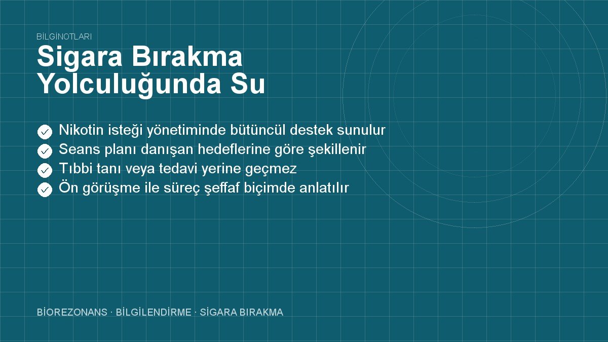 Sigara Bırakma Yolculuğunda Su Tüketiminin Hücresel Gücü