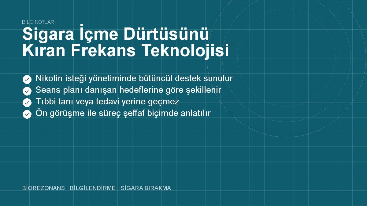 Sigara İçme Dürtüsünü Kıran Frekans Teknolojisi Nedir?